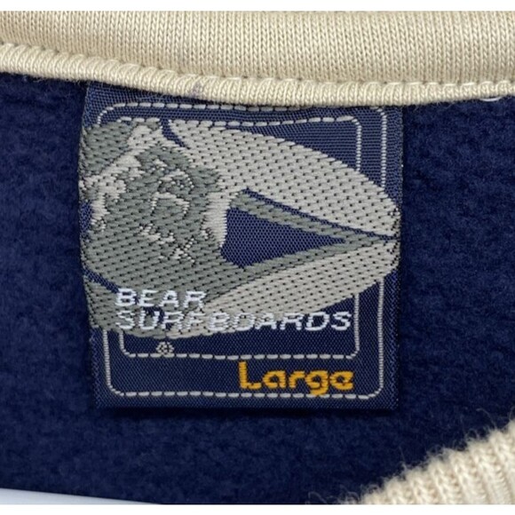 Bear Snow Boards Size Large Sweat Shirt Logo 1990's Blue Graphic Vintage Y2K - Picture 4 of 14